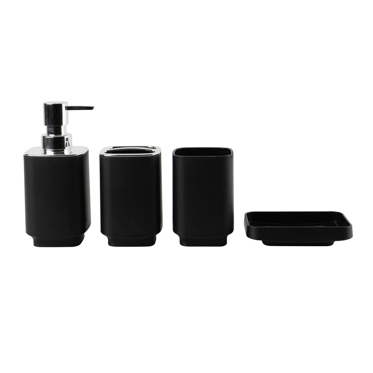 4 Piece Bathroom Set – Matte Finish Accessories