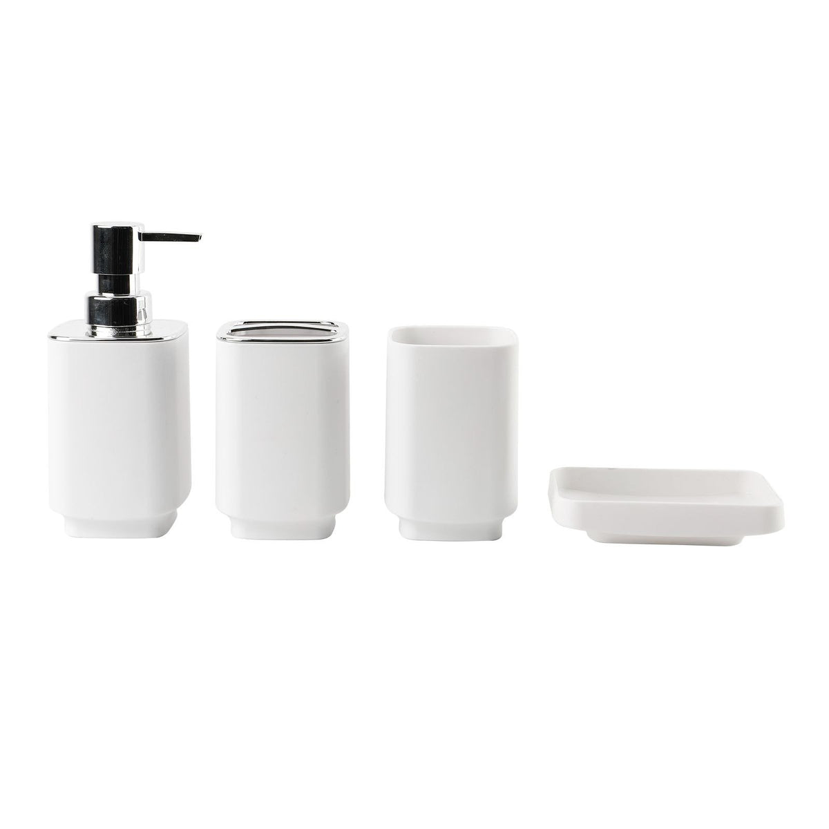 4 Piece Bathroom Set – Matte Finish Accessories