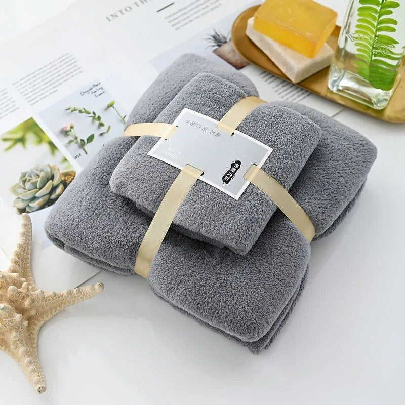 2-Piece Soft Bathroom Towel Set