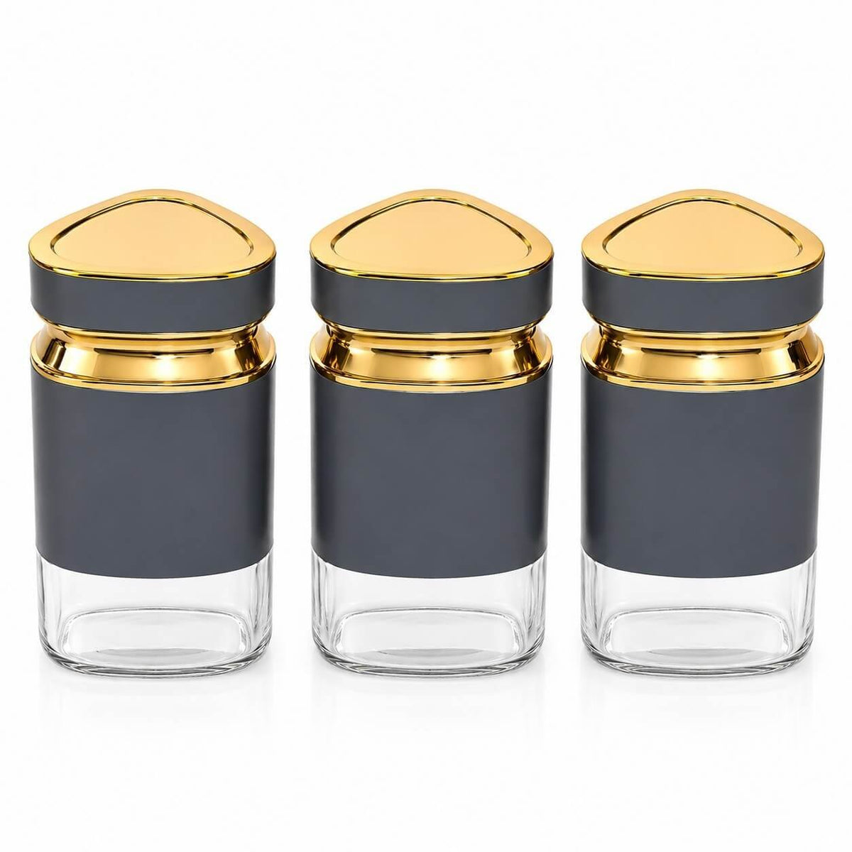 Decorative Glass Canister Set 3 Piece