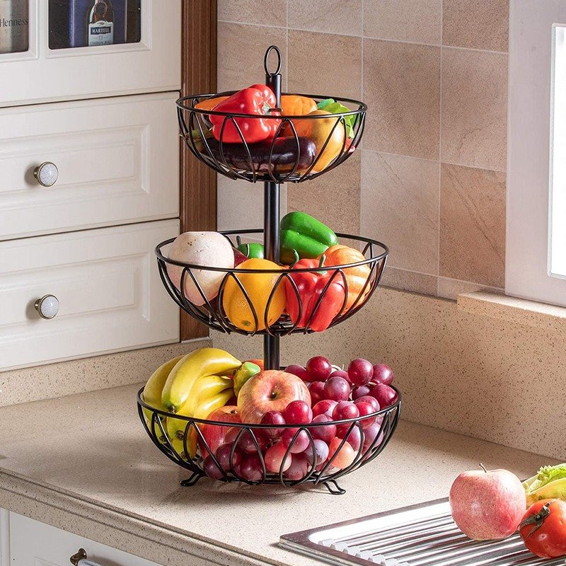 3 Tier Fruit Basket Stand – Kitchen Counter Organizer