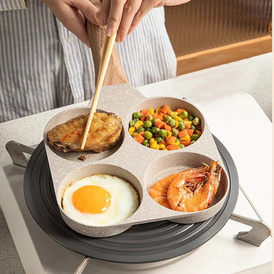 Non Stick Multi Section Egg Frying Pan