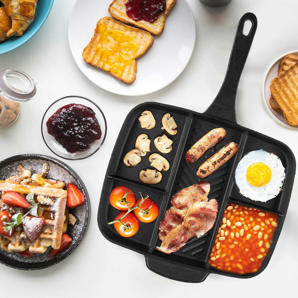 5-in-1 Multi Section Pan – Non-Stick Die-Cast Aluminum