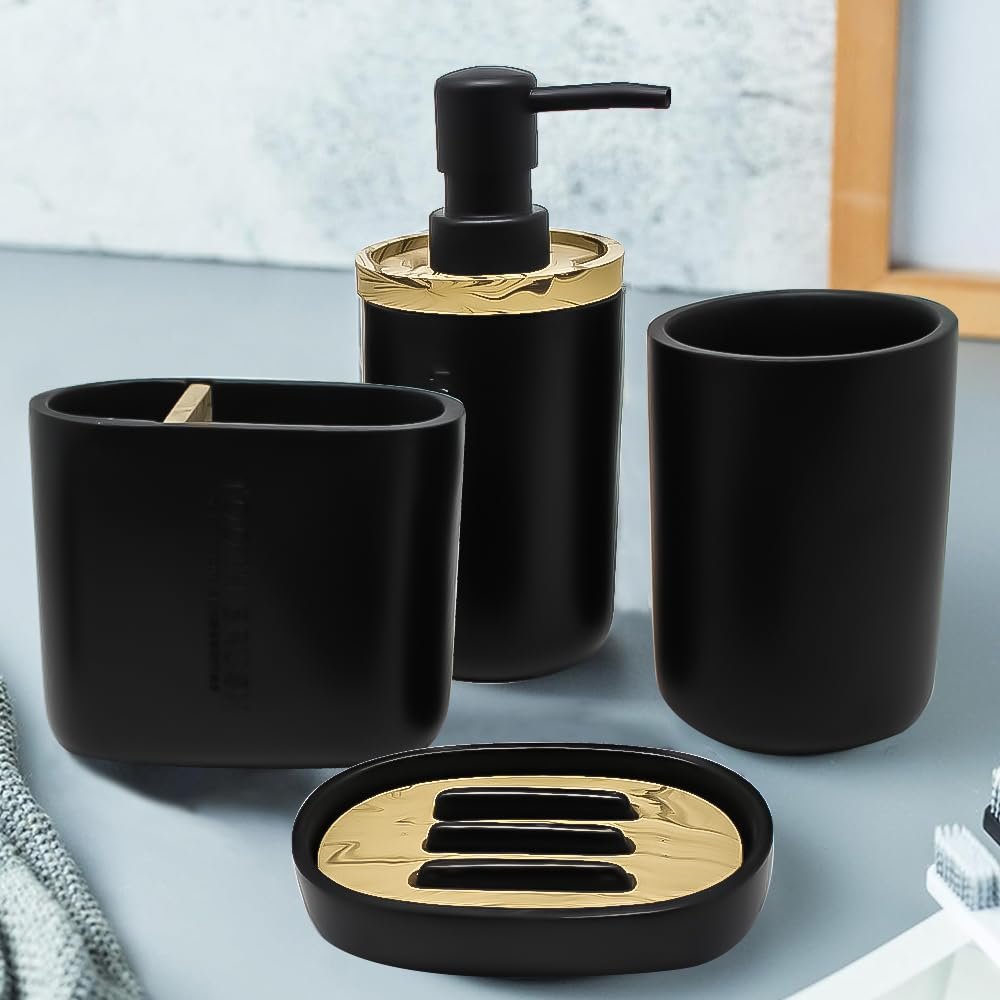 4-Piece Resin Bath Set – Bathroom Accessories