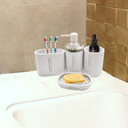 4-Piece Resin Bath Set – Bathroom Accessories