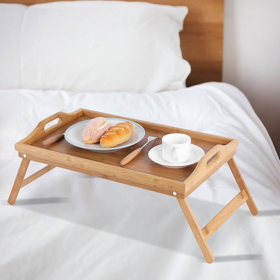 Foldable Bamboo Bed Tray Table