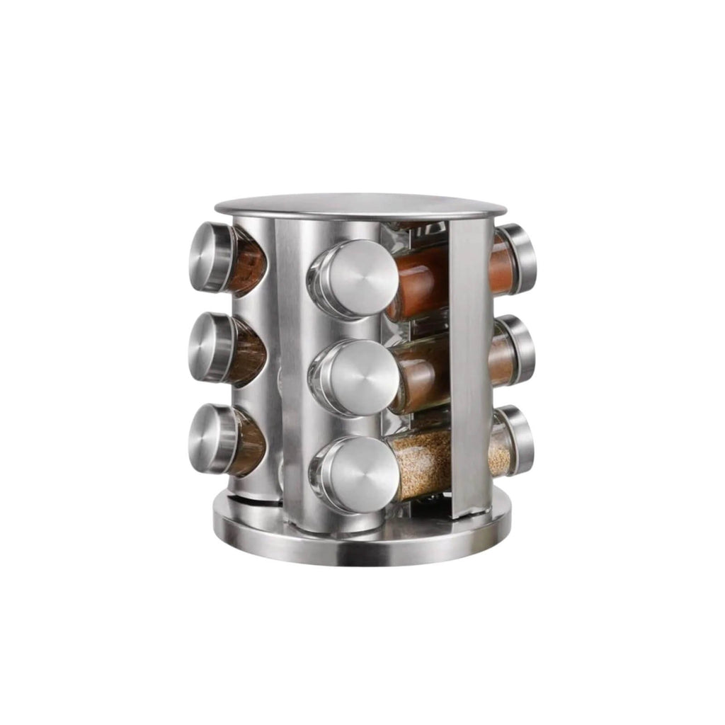 Countertop Spice Carousel with Glass Jars