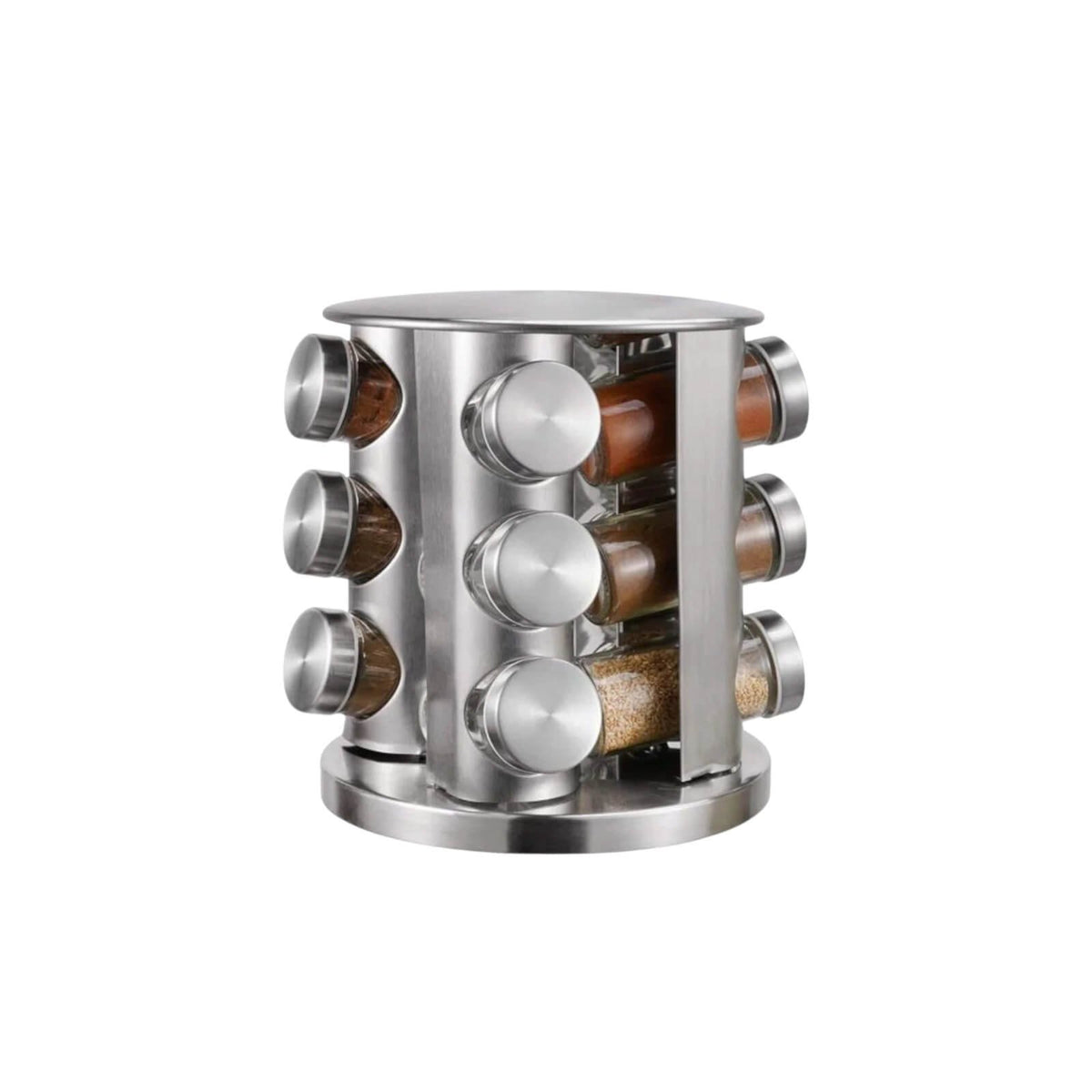 Countertop Spice Carousel with Glass Jars