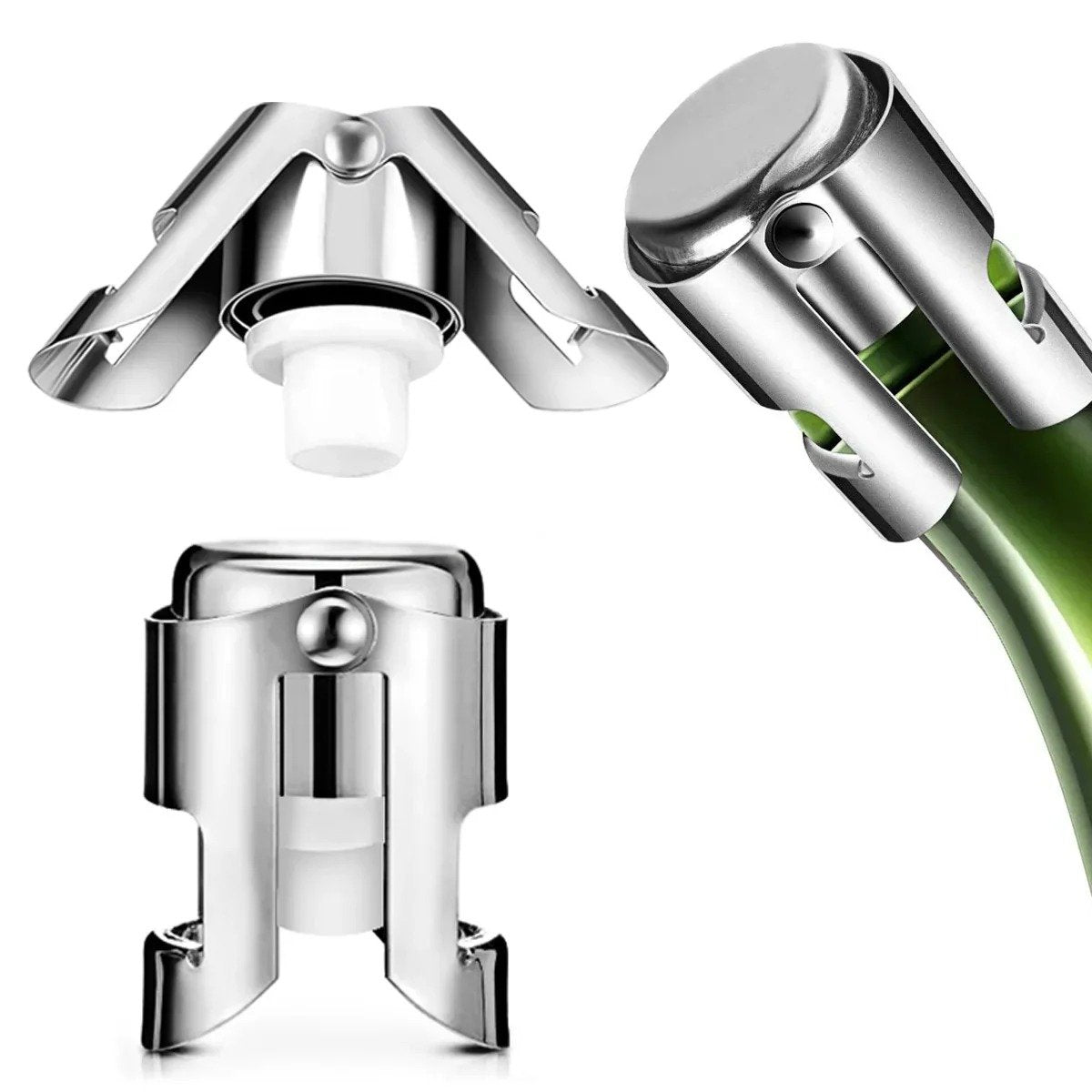 Stainless Steel Champagne Stopper – Airtight Wine Seal
