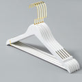 5 Non-Slip Wooden Hangers for Coats, Shirts & Suits