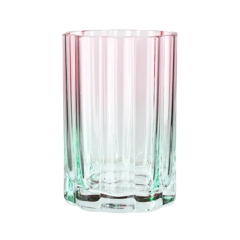 Peach Blossom Flower Glass Set of 4 – Lead-Free