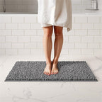 Soft Chenille Bathroom Mat – Absorbent Non-Slip Rug