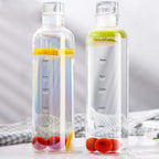 Clear BPA-Free Water Bottle with Time Markers