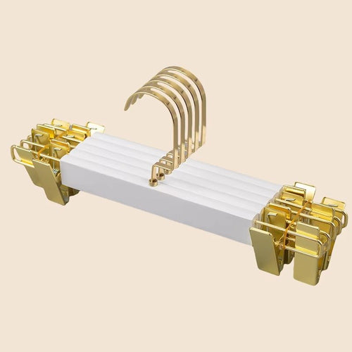 3 Pack Gold Plated Clothes Hangers with Adjustable Clips