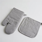 Heat Resistant Oven Mitts & Pot Holder Set