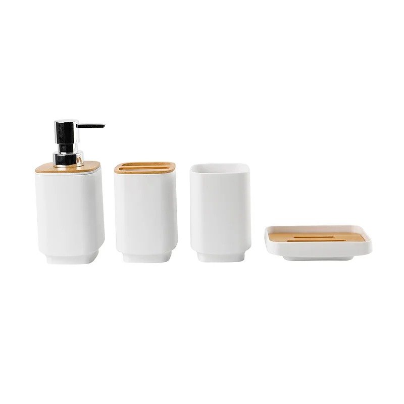 Set of 4 Bathroom Countertop Accessories – Stylish & Functional