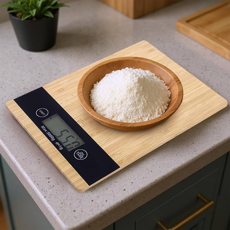 Electronic Bamboo Kitchen Scale – Digital