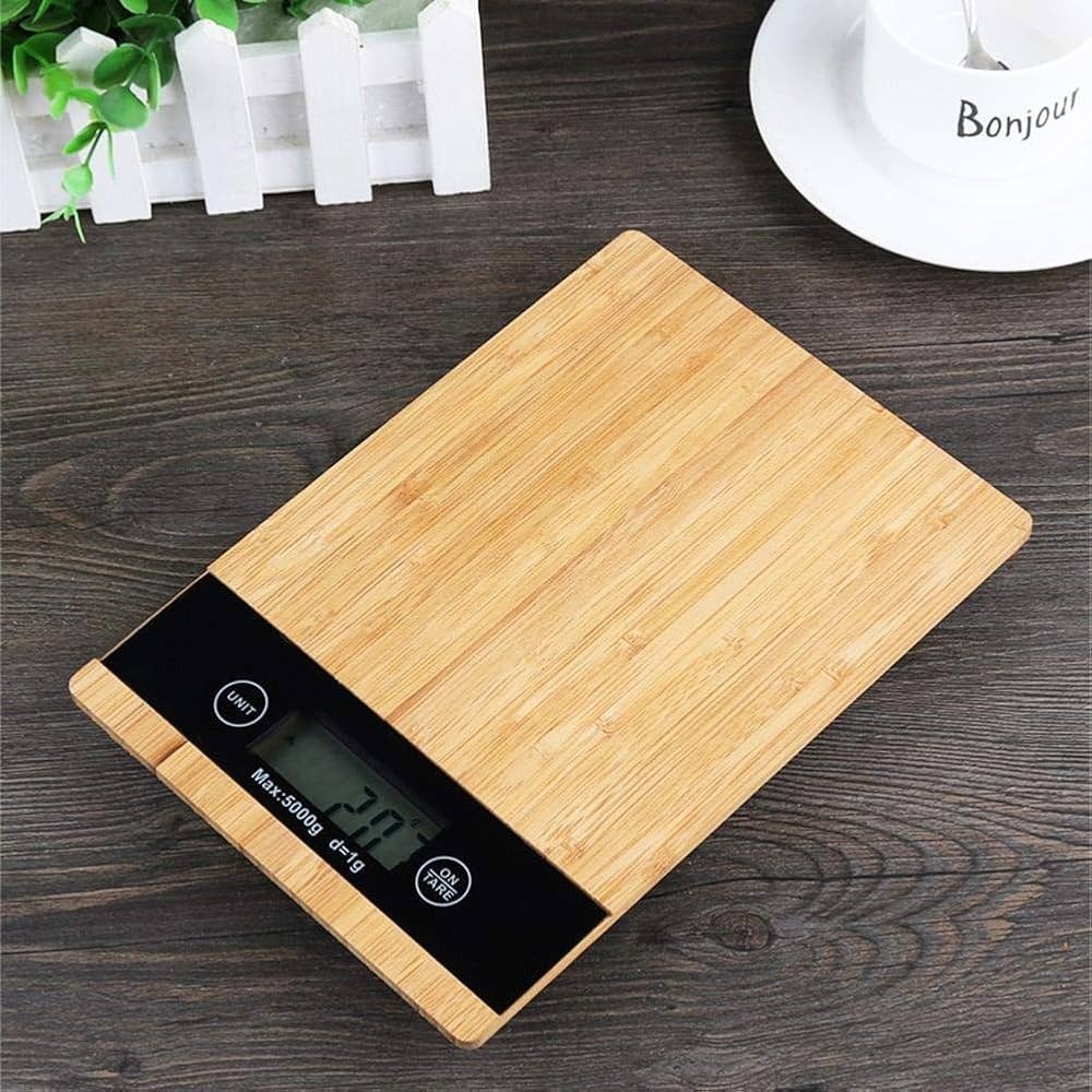 Electronic Bamboo Kitchen Scale – Digital