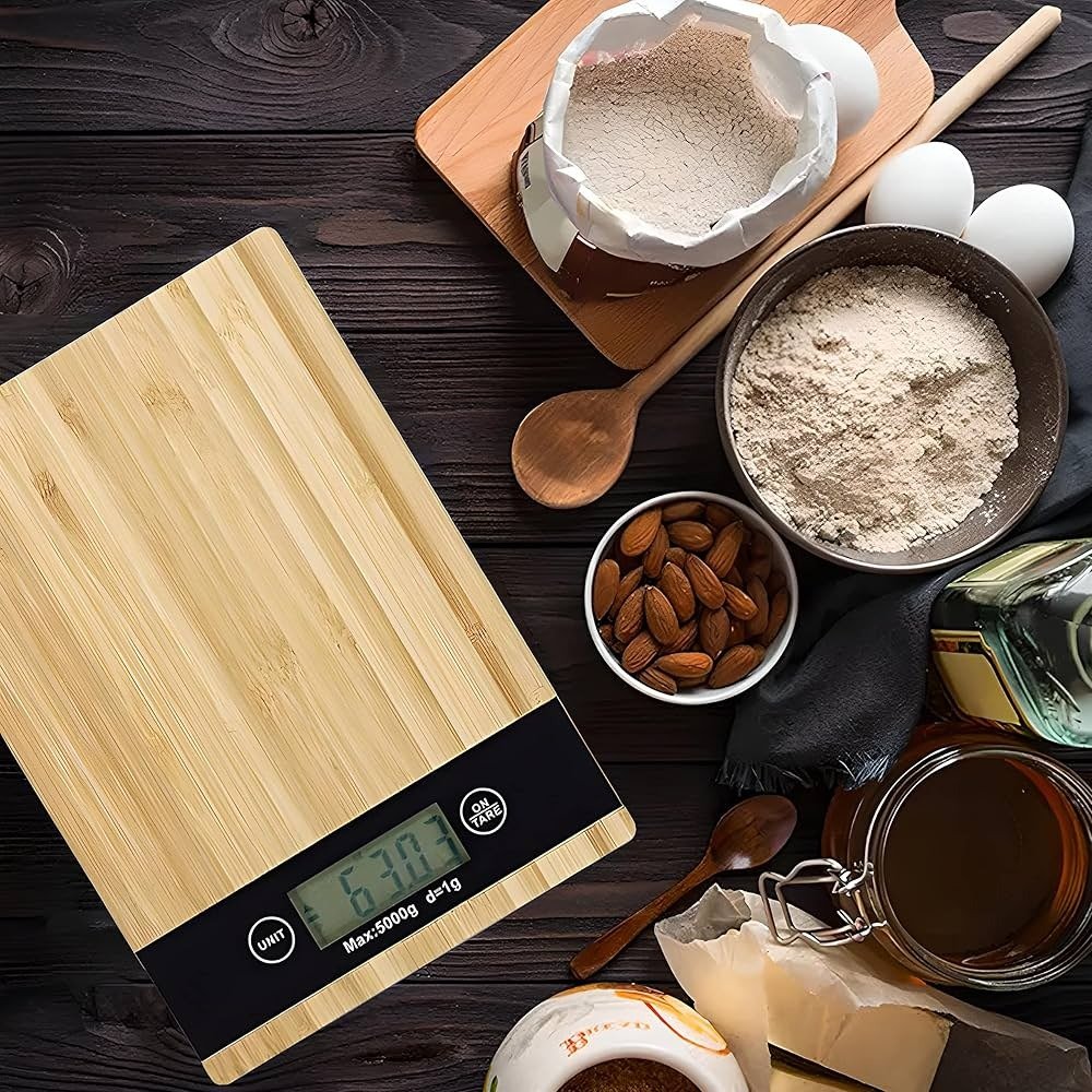 Electronic Bamboo Kitchen Scale – Digital