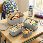 Set of 3 Prep Lunch Boxes – Leakproof & Stackable
