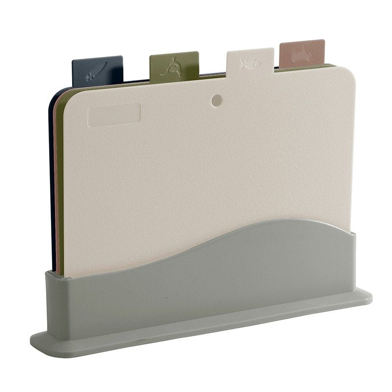 Multifunction Cutting Board Set – 4 Boards with Holder