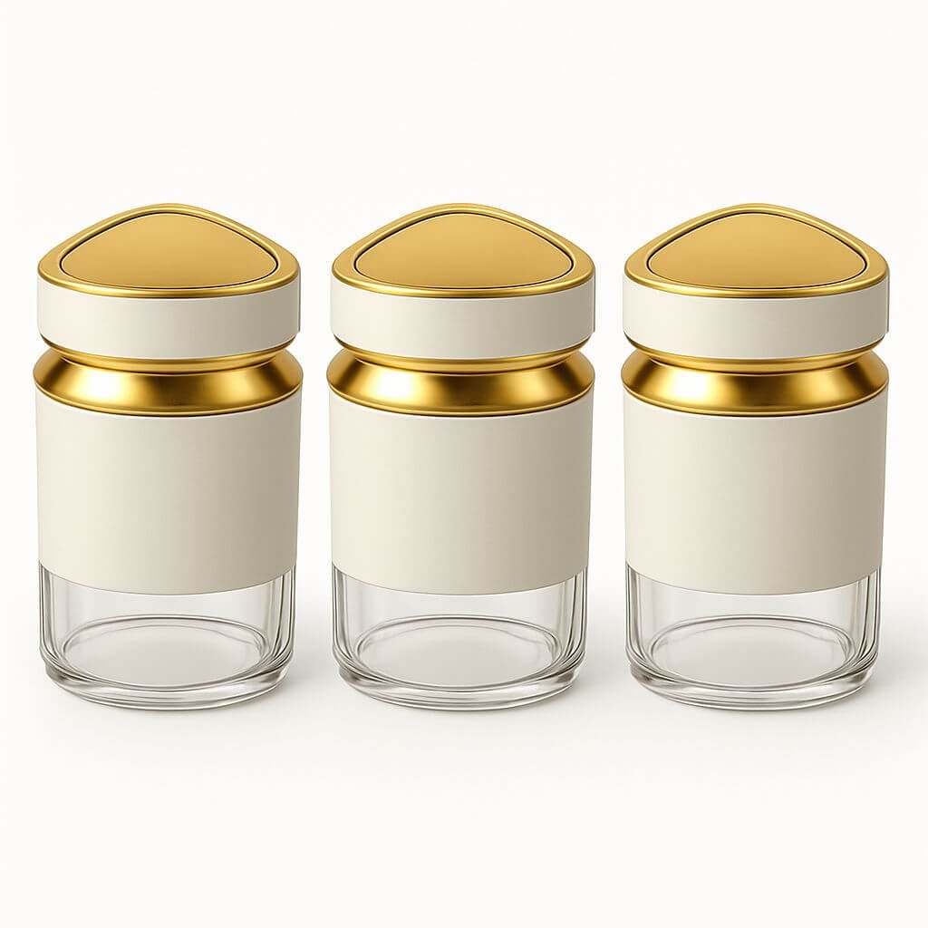Decorative Glass Canister Set 3 Piece
