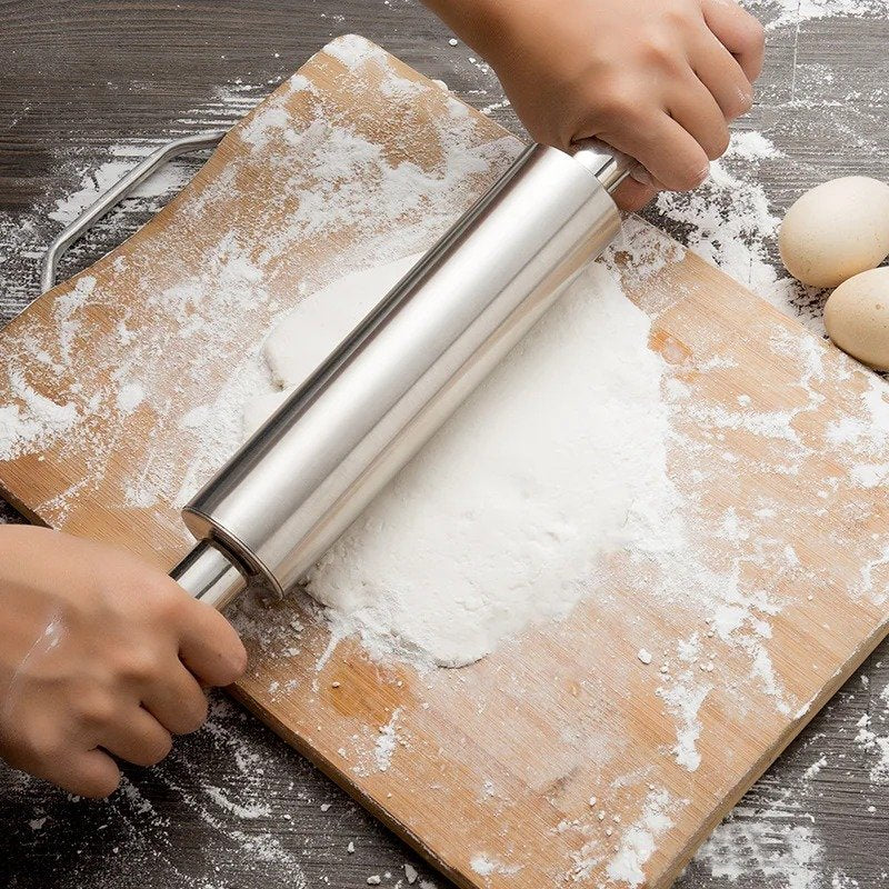 Stainless Steel Rolling Pin – Perfect for Baking & Dough