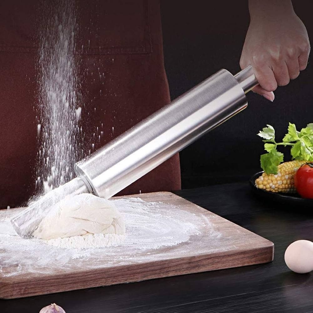 Stainless Steel Rolling Pin – Perfect for Baking & Dough