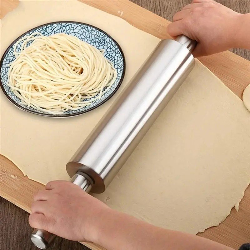 Stainless Steel Rolling Pin – Perfect for Baking & Dough