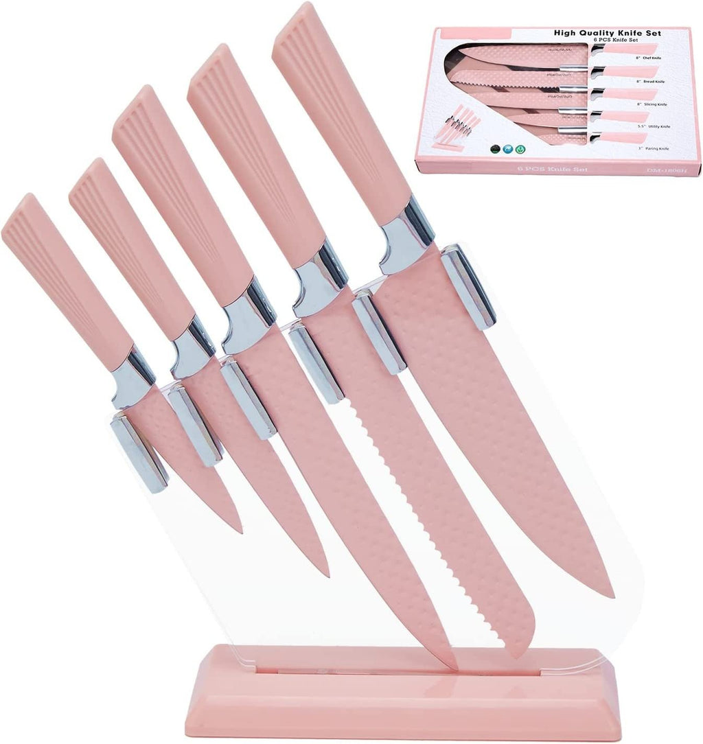 5-Piece Kitchen Knife Set with Acrylic Stand