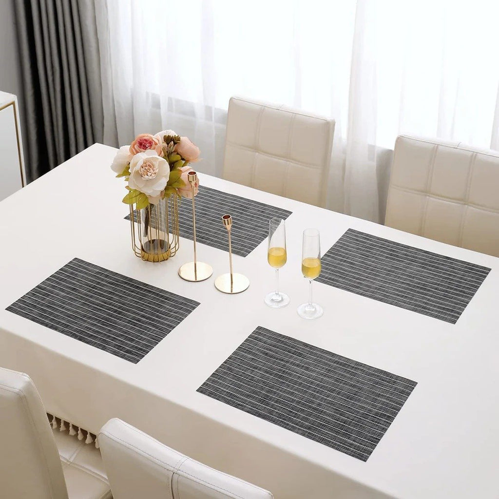 PVC Washable Dining Table Mats – Set of 4