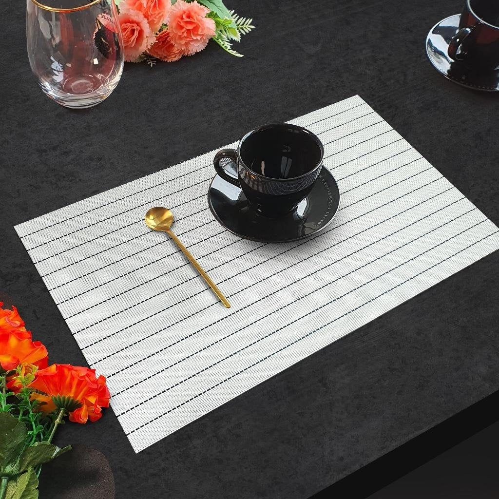 PVC Washable Dining Table Mats – Set of 4