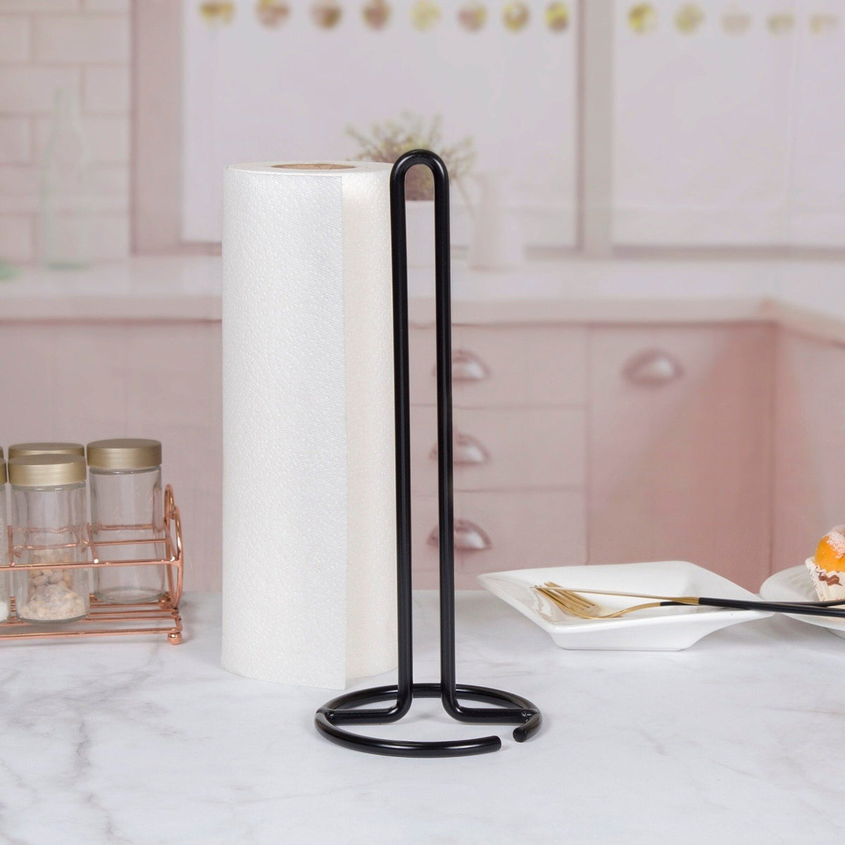 Free Standing Paper Towel Holder – Kitchen Counter Roll Stand
