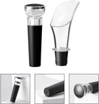 Wine Pourer and Bottle Stopper Set – Leak-Resistant Wine Accessories