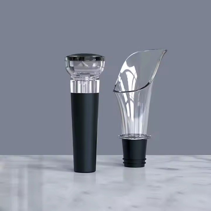 Wine Pourer and Bottle Stopper Set – Leak-Resistant Wine Accessories