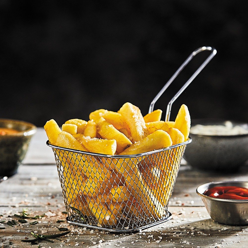 Stainless Steel Square Frying Basket with Handle