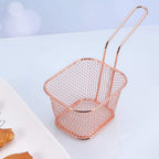 Stainless Steel Square Frying Basket with Handle
