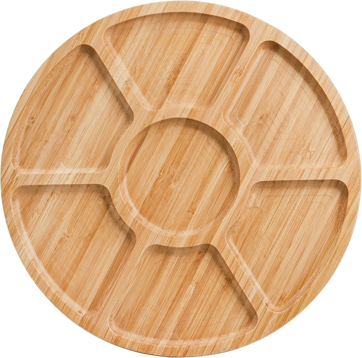 Bamboo Rotating Food Plate – Lazy Susan Serving Tray