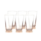 6-Piece Square Bottom Water Glass Set