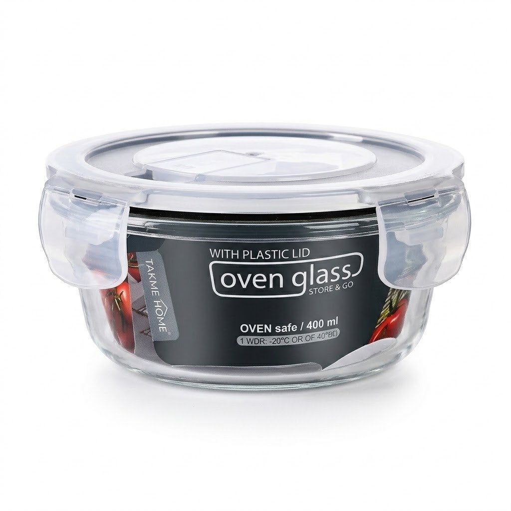 Oven Glass Storage Container with Clip Lid – Airtight, BPA Free