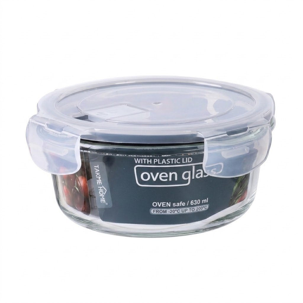 Oven Glass Storage Container with Clip Lid – Airtight, BPA Free