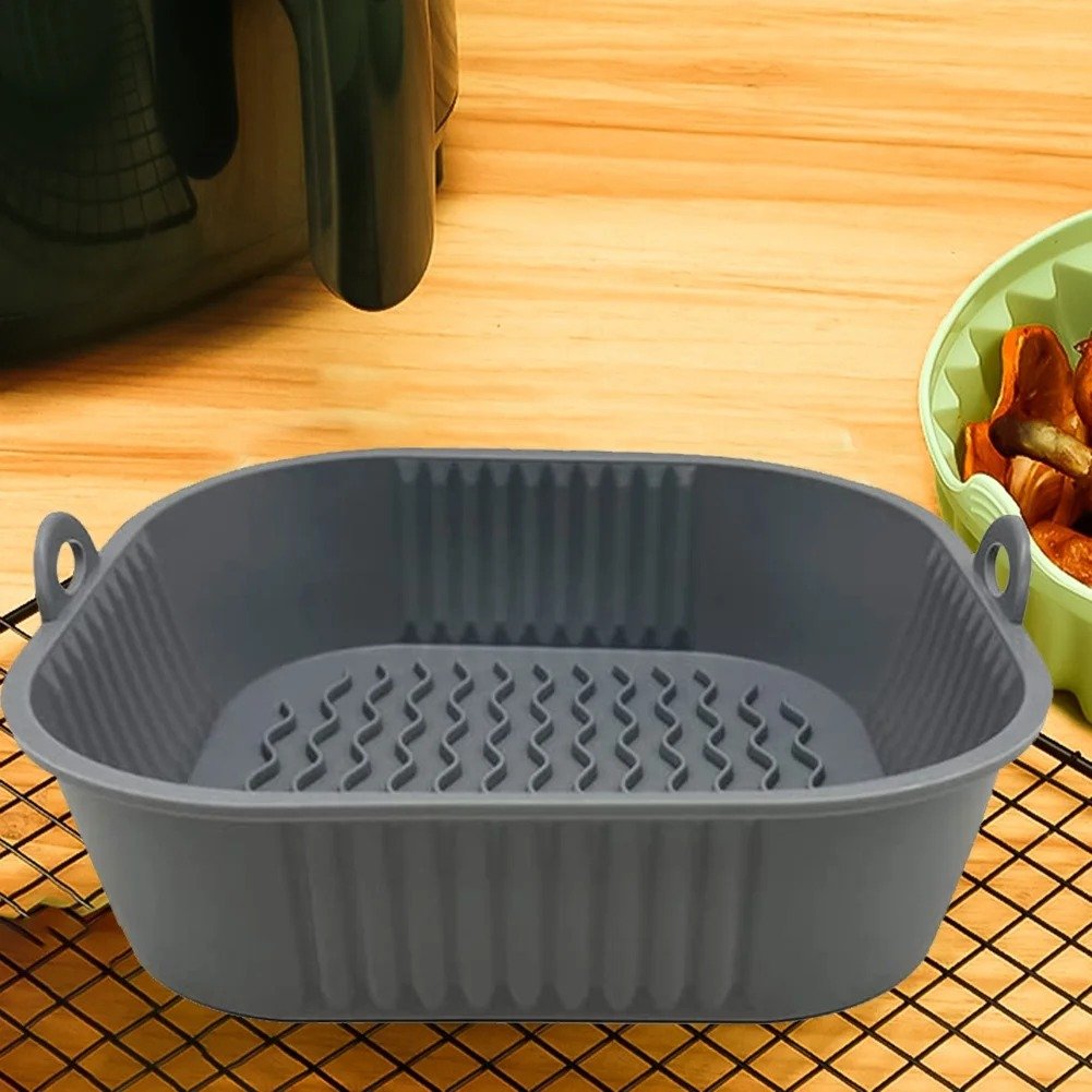 Silicone Air Fryer Basket – 21cm Non-Stick Anti-Skid 230°C