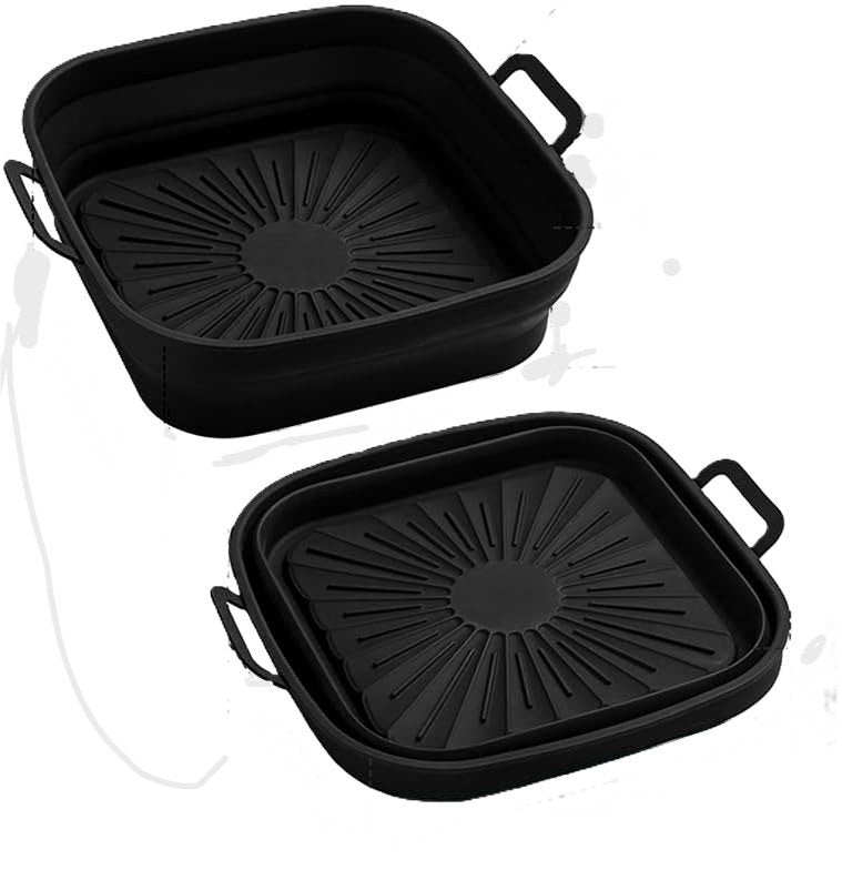 Collapsible Square Silicone Air Fryer Basket Liner