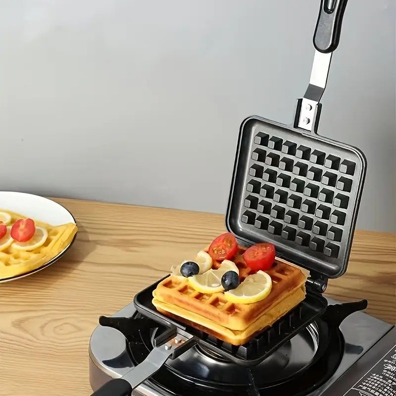 Non-Stick Aluminium Alloy Waffle Pan – Square Breakfast Pan
