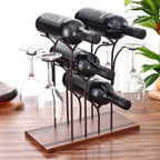 Freestanding Wine Glass & Bottle Rack