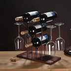 Freestanding Wine Glass & Bottle Rack