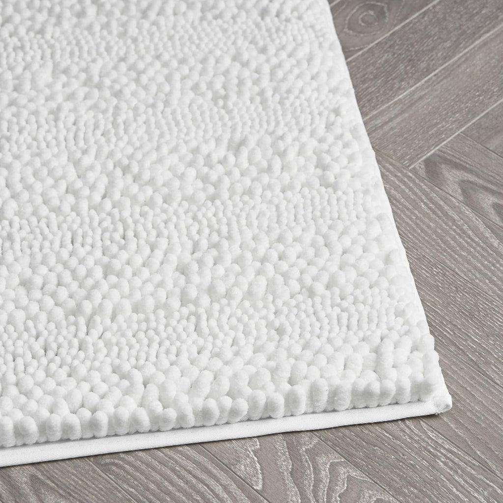 Soft Chenille Bathroom Mat – Absorbent Non-Slip Rug