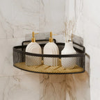 Wall-Mounted Mesh Shower Caddy – Adhesive Bathroom Organizer