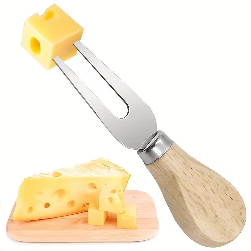 4-Piece Cheese Knife Set with Bamboo Handles