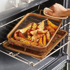 2 Piece Rectangular Copper Crisper Set